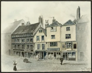 The Side, Newcastle upon Tyne, 1910 (lápis e aquarela sobre papel (no cartão))